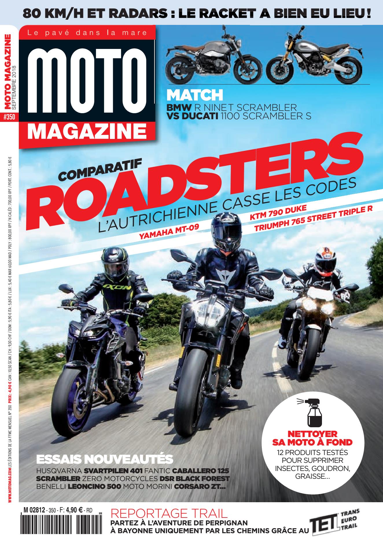 Moto Magazine n°350 - Septembre 2018