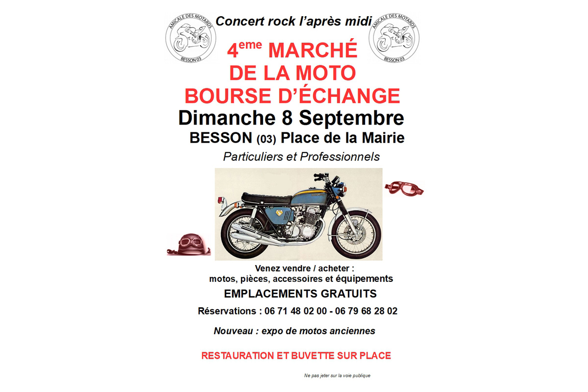 4e Marché de la moto de Besson (Allier)