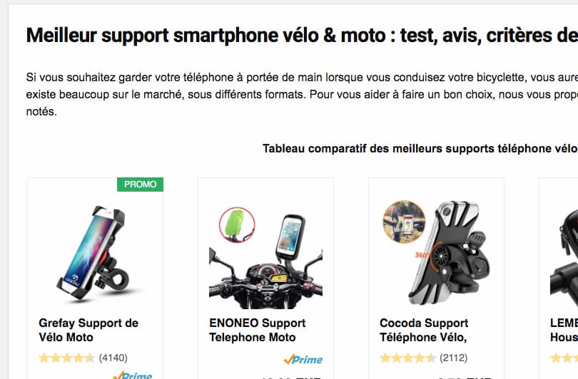 Support téléphone moto