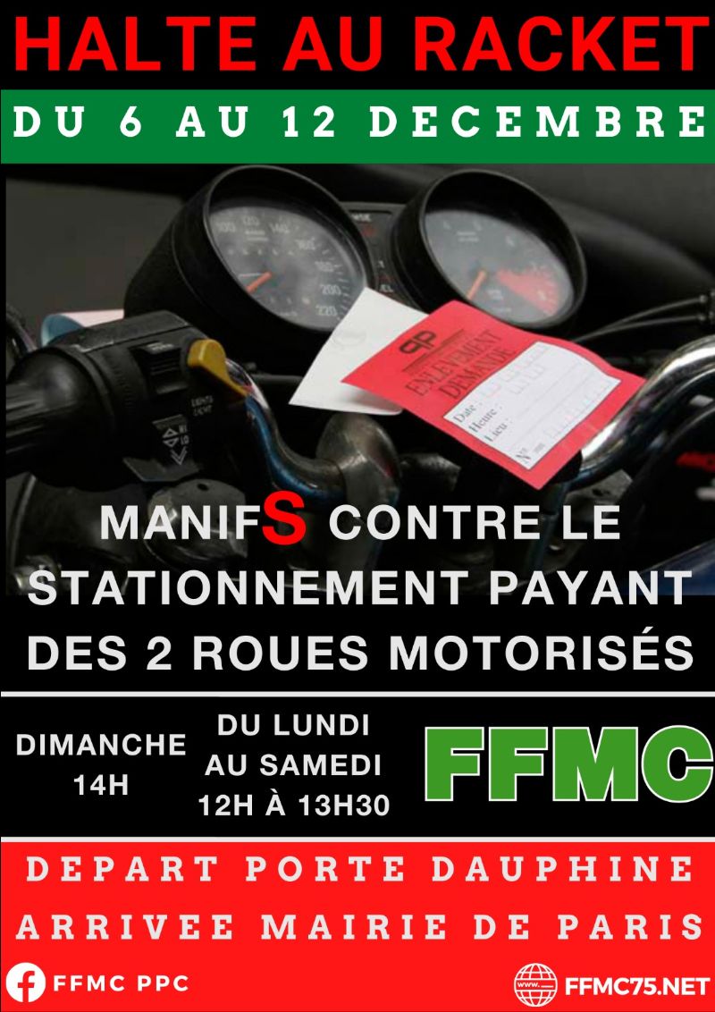 Pour défendre la liberté de circuler, la FFMC Paris PPC (...)
