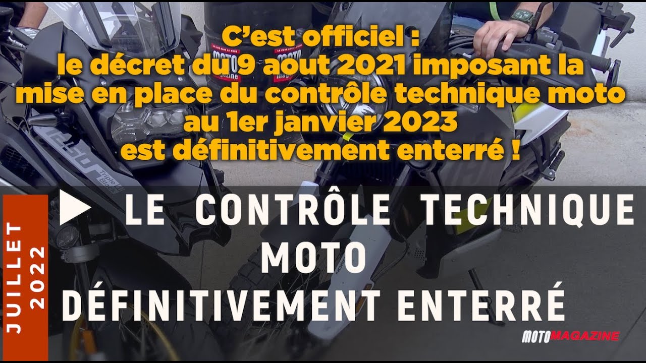 Abrogation du contrôle technique moto : l'interview (...)