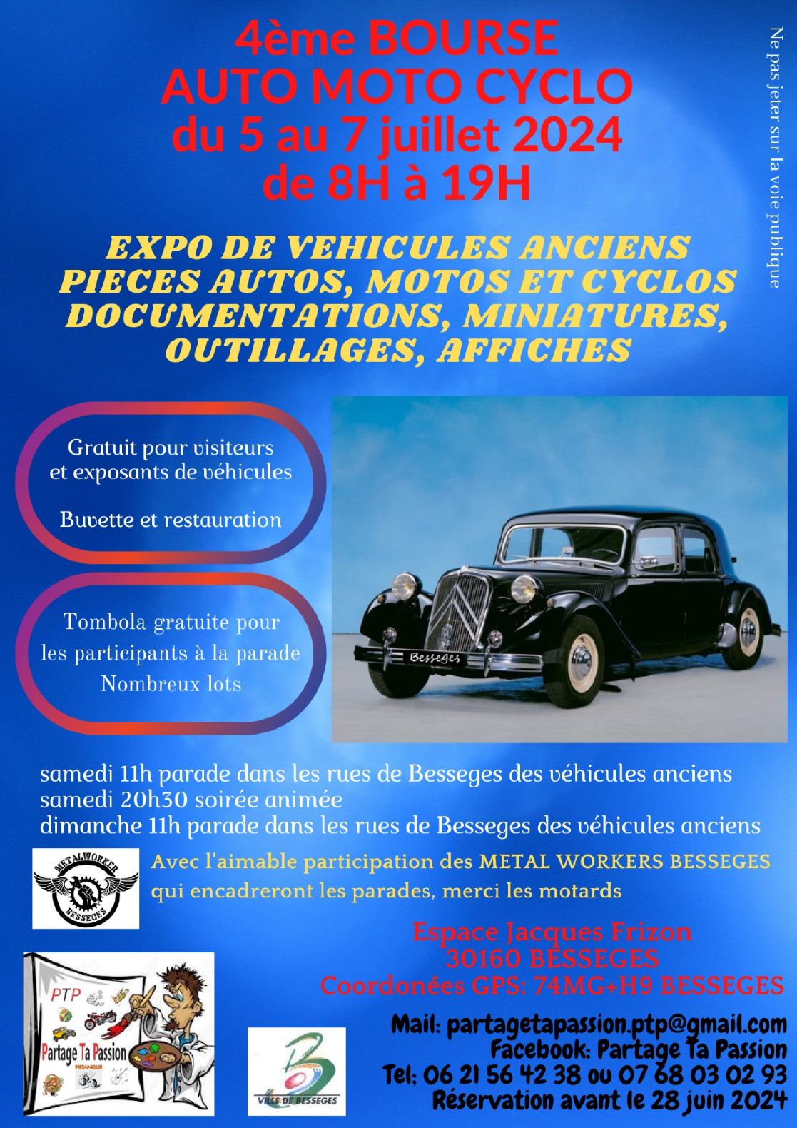 4ème bourse auto moto cyclo, expo véhicules ancien