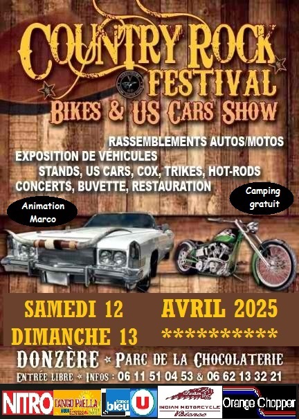 country rock festival bikes & us cars show
