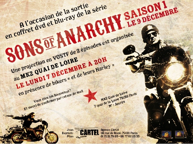 « Sons of Anarchy » : Projection parisienne et nouvelle (...)
