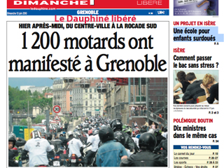 Manif moto à Grenoble : hommage et revendication
