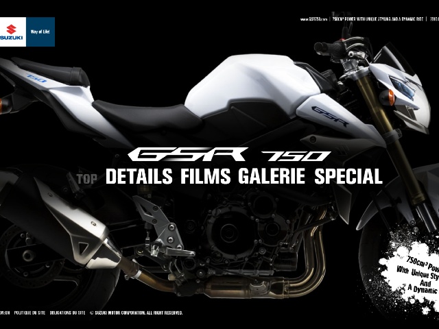 Suzuki lance un site dédié à la GSR 750