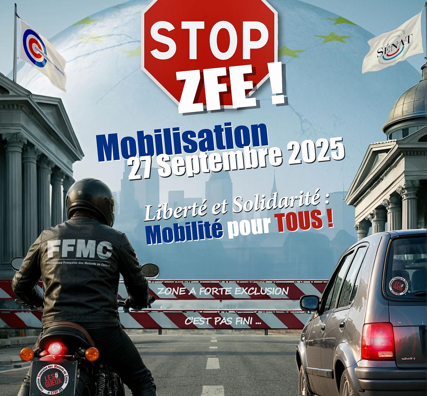 Manifestation nationale contre les ZFE le 27 septembre (...)