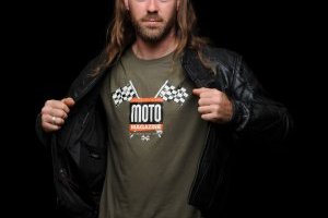 T-shirt motard kaki de Moto Magazine