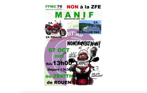 Manifestation FFMC 76 contre la ZFE-m de Rouen le (...)