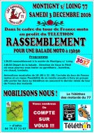 Téléthon 2016 : balade des motards du 77 à Montigny-sur-Loing