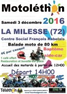 Téléthon 2016 : balade Motoléthon à La Milesse (72)