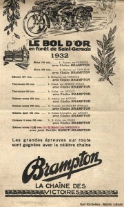 Le Bol d’Or avant 1969 : affiche de 1932