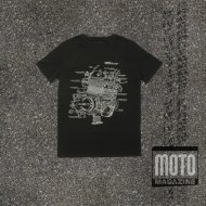 T-shirt moto NOIR moteur 4 cylindres en ligne de Moto (...)
