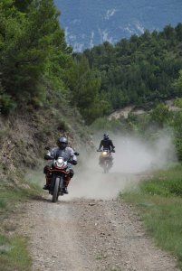 Moto Trail Tour de Provence, la poussière