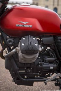 Moto Guzzi V7 II Style Scrambler : moteur vivant