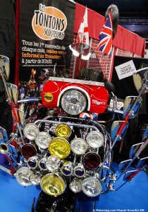 Salon Moto Légende 2015 : Vespa Mod sur le stand des Tontons Scouteurs