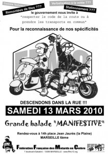 Manif moto marseille : affiche mobilisatrice