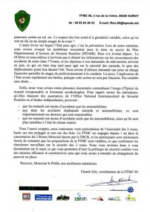 Lettre ouverte de la FFMC89 au préfet de l’Yonne (verso)