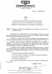 Tolérance sur le stationnement 2RM à Paris