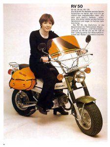 Publicité allemande pour le Suzuki RV50