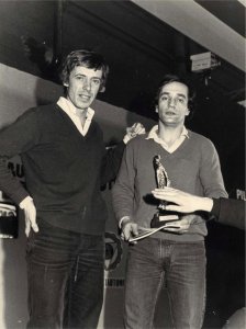 François Gomis et le pilote Olivier Chevalier