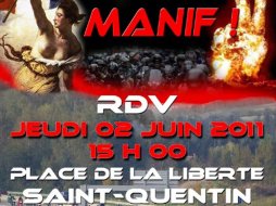 Manifestation FFMC Grand Nord jeudi 2 juin à Saint-Quentin