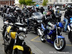 Manifestation à Vannes : 300 motos au rendez-vous Manifestation à Vannes : 300 motos au rendez-vous