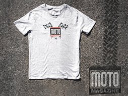 T-Shirt Moto Magazine et drapeaux à damiers - Gris - (25 (...)
