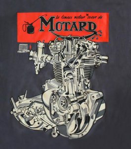 T-shirt moto Triumph Bonneville : le moteur vu de l’intérieur