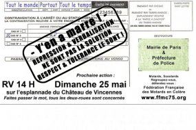 Stationnement moto à Paris : manif aujourd'hui, à 14h Stationnement moto à Paris : manif aujourd'hui, à (...)
