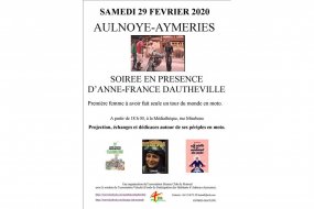 Soirée projection, échanges et dédicaces avec Anne-France Dautheville (...) Soirée projection, échanges et dédicaces avec Anne-France (...)