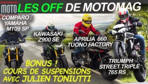 Les OFF de Motomag : 4 roadsters sportifs à l'essai (...)