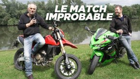 Ducati Hypermotard 698 VS Kawasaki ZX-4RR : le duel de 77 chevaux (...) Ducati Hypermotard 698 VS Kawasaki ZX-4RR : le duel de (...)