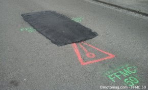 Entretien des routes : la FFMC 59 fait reboucher les (...)