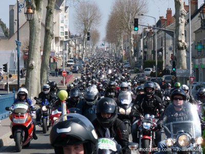 Manif 24 mars Cher : 1300 motards à Châteauroux