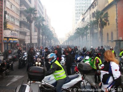 Manif moto à Toulon (83) : le parcours