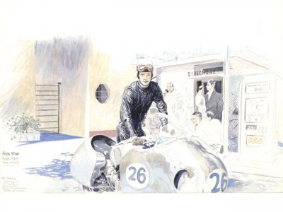 Denis Sire, toile de piste : GP Monza - 1958