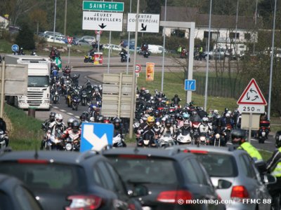 Manifestation FFMC Vosges : les automobilistes en soutien