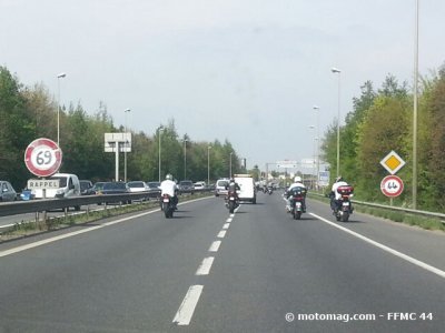Manifestation FFMC 44 : les motards baissent les vitesses