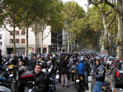 Manif à Lyon (69) : motards à perte de vue