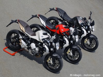 Essai MV Agusta 675 Brutale : trois coloris