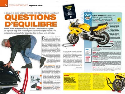 Moto Mag n°277 (mai 2011) : test béquilles d’atelier