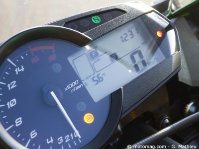 Kawasaki ZX-6R 636 : tableau de bord bien fourni