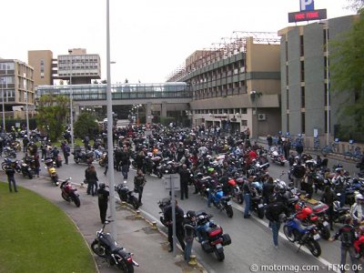 Manif moto Antibes/Nice (06) : devant la préfecture