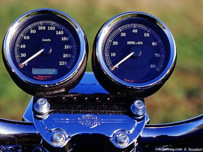 Harley Davidson XL 1200 : compteur/compte-tours