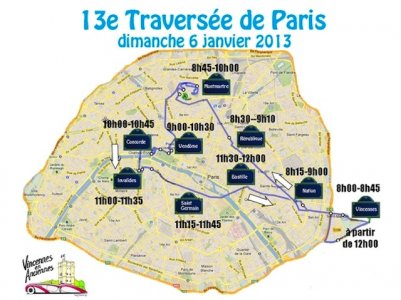 13e traversée de Paris : le parcours