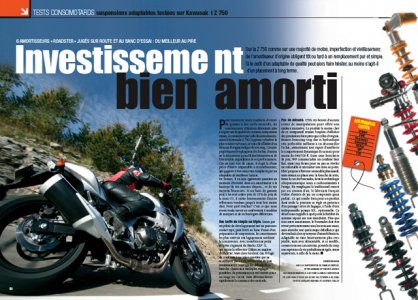 Amortisseurs « roadster »