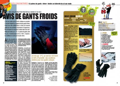 M.Mag n°253 - contre le froid au main, le test gants