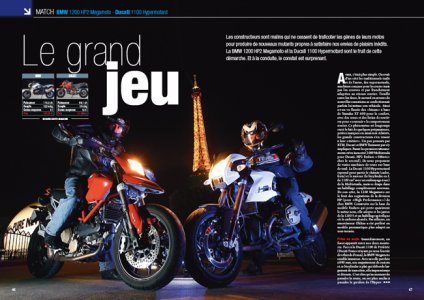 BMW 1200 Megamoto - Ducati 1100 Hypermotard
