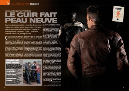 Moto Magazine Avril 2012 : test blouson moto en cuir